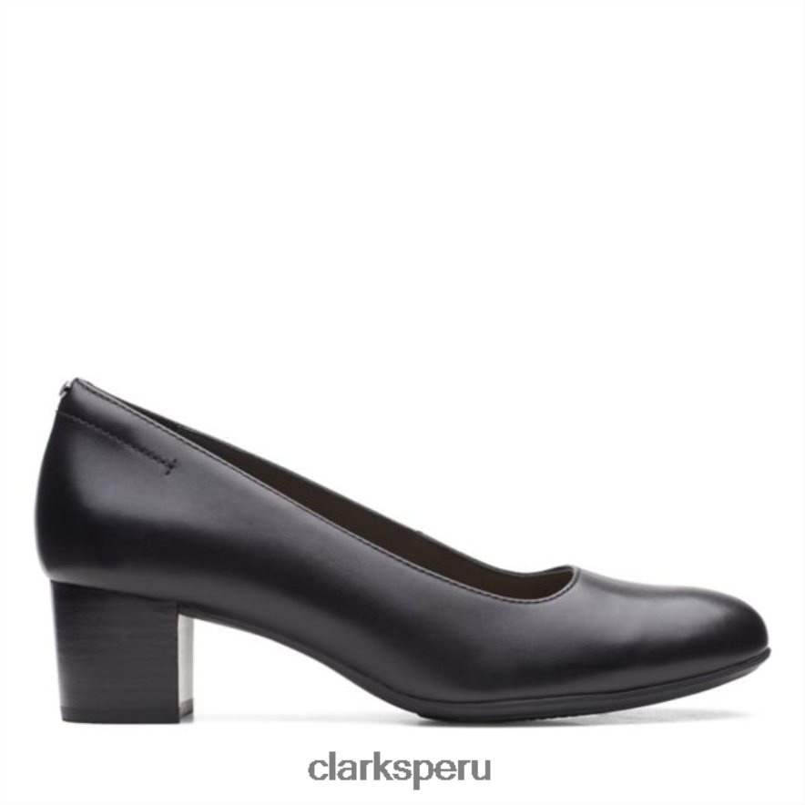 zapatos de tacón clarks linnae de cuero mujer Clarks 40N4LX6200 cuero negro