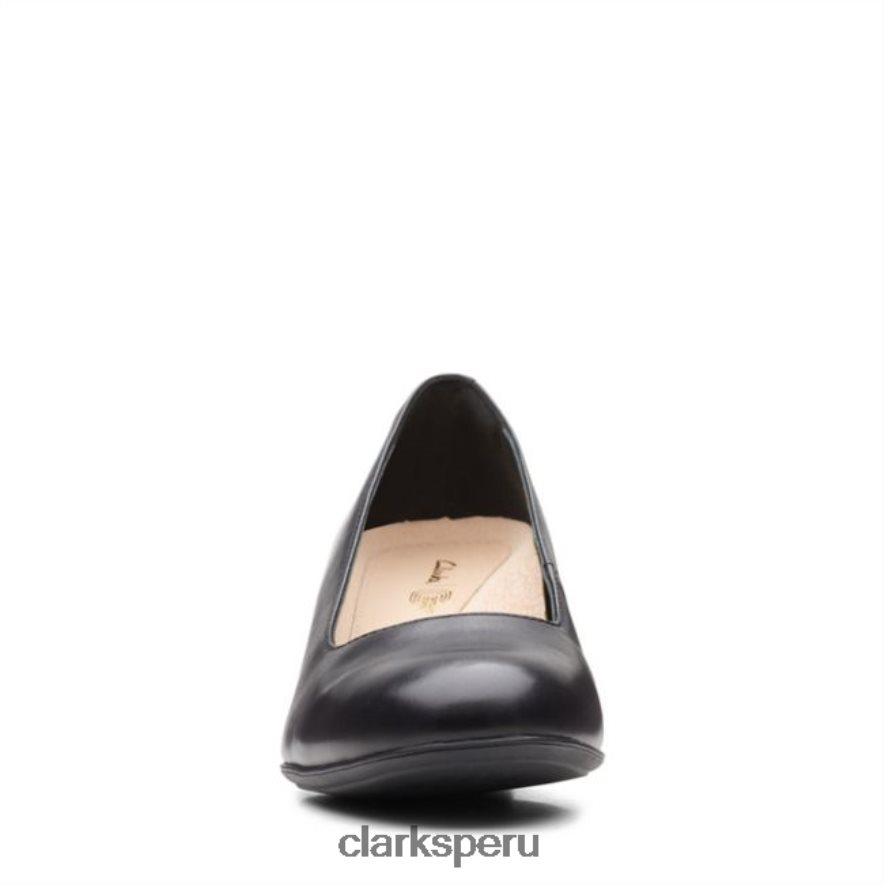 zapatos de tacón clarks linnae de cuero mujer Clarks 40N4LX6200 cuero negro