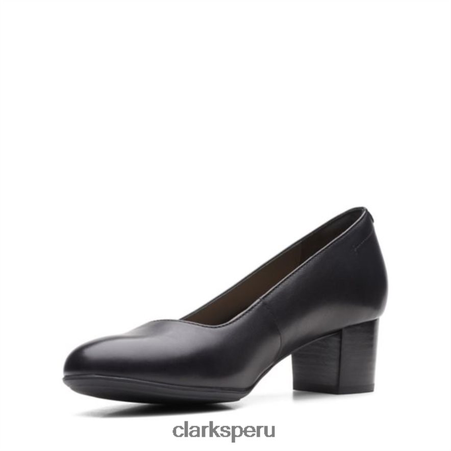 zapatos de tacón clarks linnae de cuero mujer Clarks 40N4LX6200 cuero negro