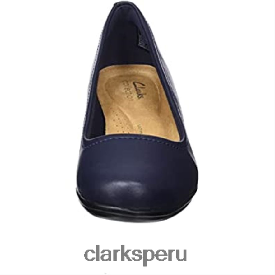 zapatos de tacón emily belle para mujer de cuero azul marino clarks mujer Clarks 40N4LX2215