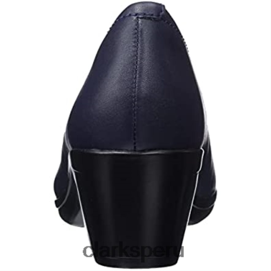zapatos de tacón emily belle para mujer de cuero azul marino clarks mujer Clarks 40N4LX2215