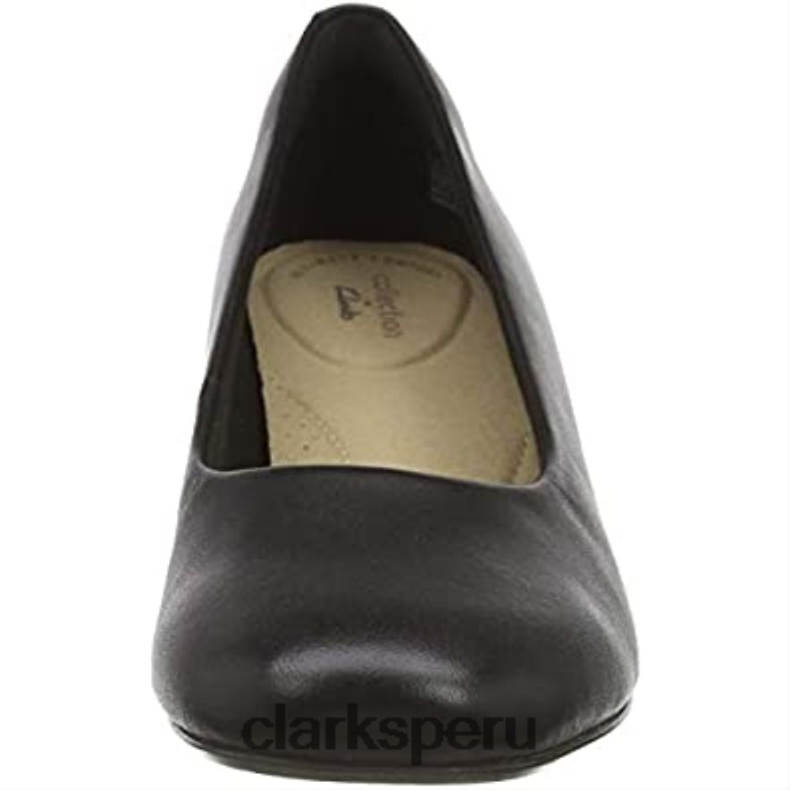 zapatos de tacón marilyn leah de cuero negro para mujer clarks mujer Clarks 40N4LX572 cuero negro