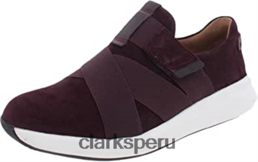 Zapatos deportivos y de entrenamiento de ante clarks un rio strap de ante burdeos sin estructura para mujer mujer Clarks 40N4LX88 ante burdeos