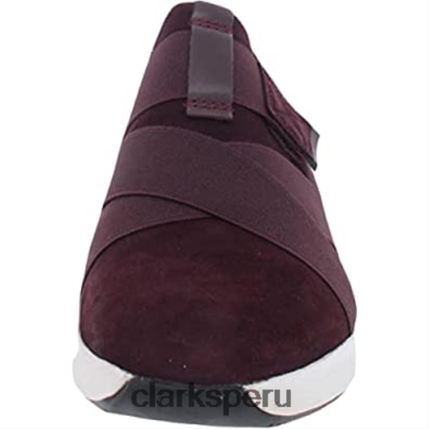 Zapatos deportivos y de entrenamiento de ante clarks un rio strap de ante burdeos sin estructura para mujer mujer Clarks 40N4LX88 ante burdeos