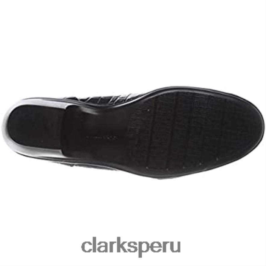 Zapato de vestir clarks black croc emily alexa uniform para mujer mujer Clarks 40N4LX2129 cocodrilo negro