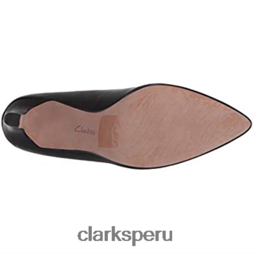 Zapato de vestir clarks illeana tulip uniforme de mujer de cuero negro mujer Clarks 40N4LX947 cuero negro