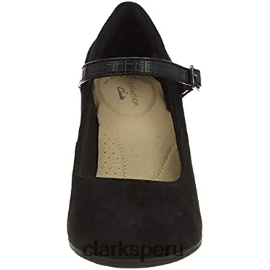 zapato de vestir uniforme alayna Shine mujer clarks negro combi mujer Clarks 40N4LX2751 combinado negro