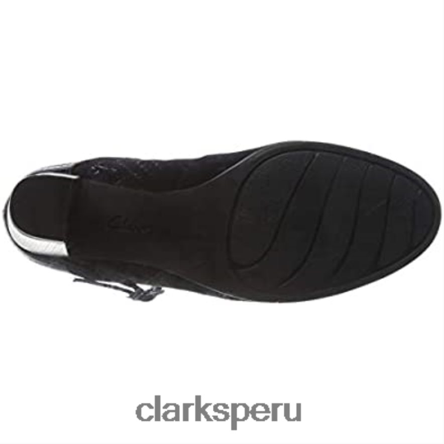 zapato de vestir uniforme alayna Shine mujer clarks negro combi mujer Clarks 40N4LX2751 combinado negro