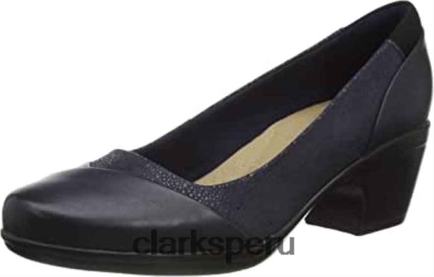 zapato de vestir uniforme emily alexa para mujer azul marino combi clarks mujer Clarks 40N4LX518