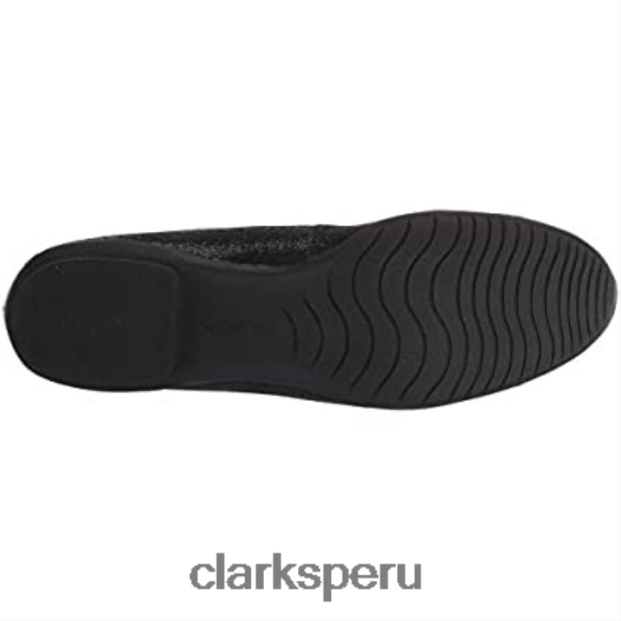 Bailarina combi clarks mujer sara orquídea piel negra mujer Clarks 40N4LX1547