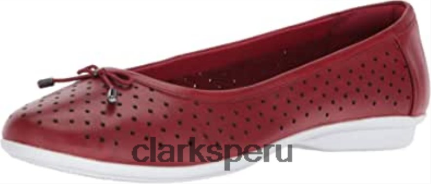 Bailarina de mujer clarks Gracellea de piel roja mujer Clarks 40N4LX1331 cuero rojo