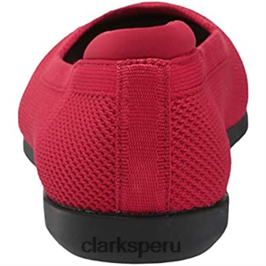 Bailarinas Clarks Carly Wish de mujer de punto rojo mujer Clarks 40N4LX1762 punto rojo
