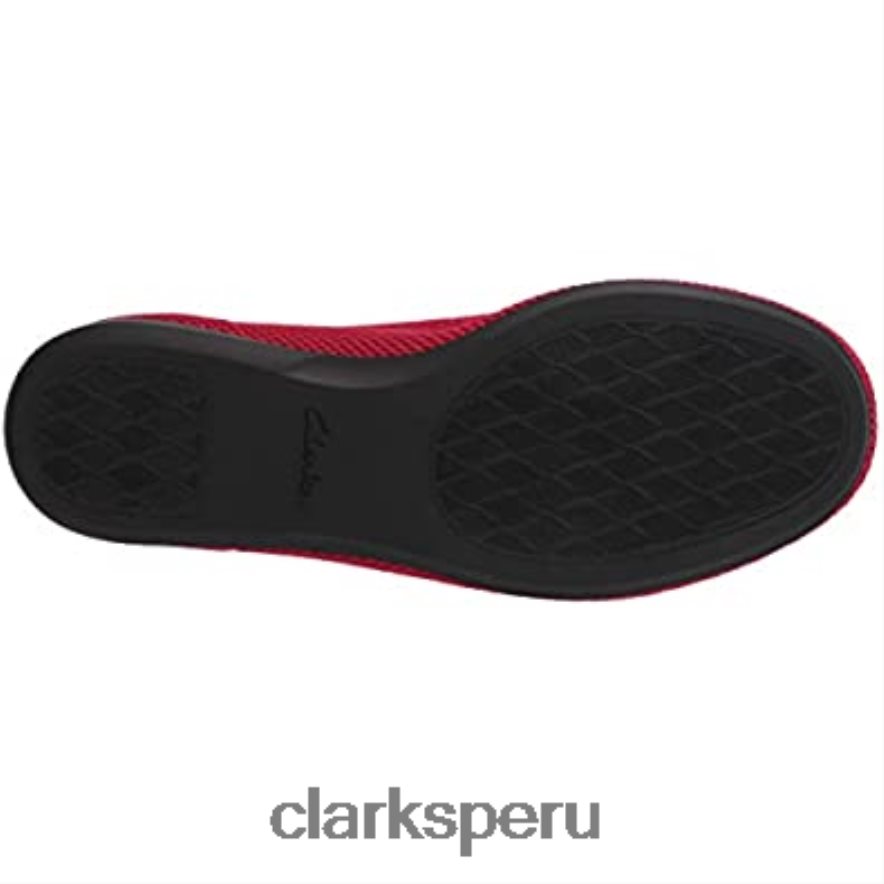 Bailarinas Clarks Carly Wish de mujer de punto rojo mujer Clarks 40N4LX1762 punto rojo