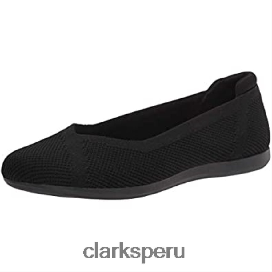 Bailarinas Clarks Carly Wish de punto negro para mujer mujer Clarks 40N4LX521 punto negro