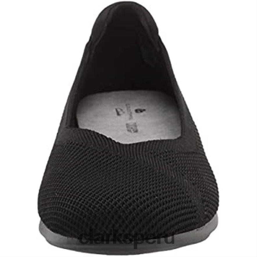 Bailarinas Clarks Carly Wish de punto negro para mujer mujer Clarks 40N4LX521 punto negro