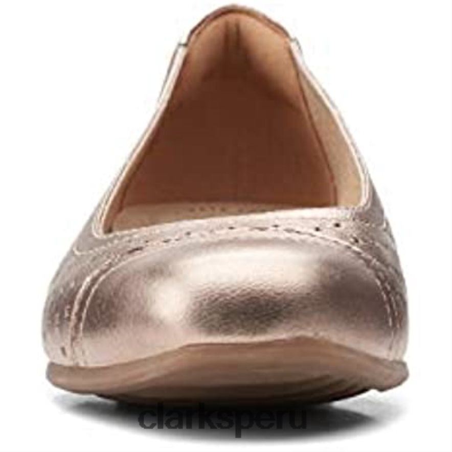 Bailarinas Clarks Juliet Cedar de mujer de piel metalizada mujer Clarks 40N4LX2954