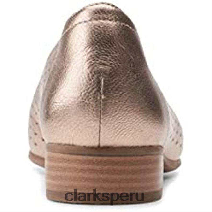 Bailarinas Clarks Juliet Cedar de mujer de piel metalizada mujer Clarks 40N4LX2954
