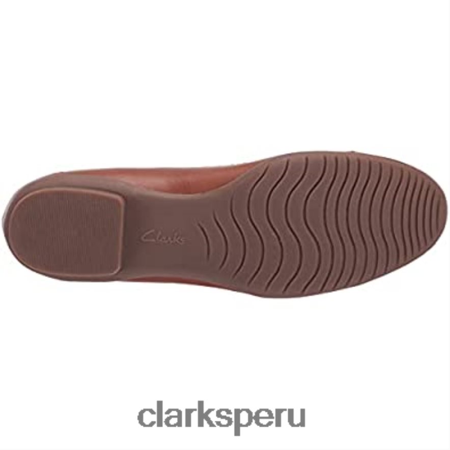 Bailarinas Clarks Sara Orchid de mujer de piel color caramelo mujer Clarks 40N4LX1658 cuero caramelo