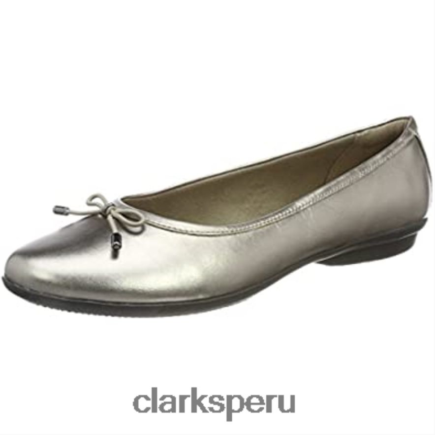Bailarinas clarks beige pewter Gracelblu de mujer mujer Clarks 40N4LX2777 peltre beige