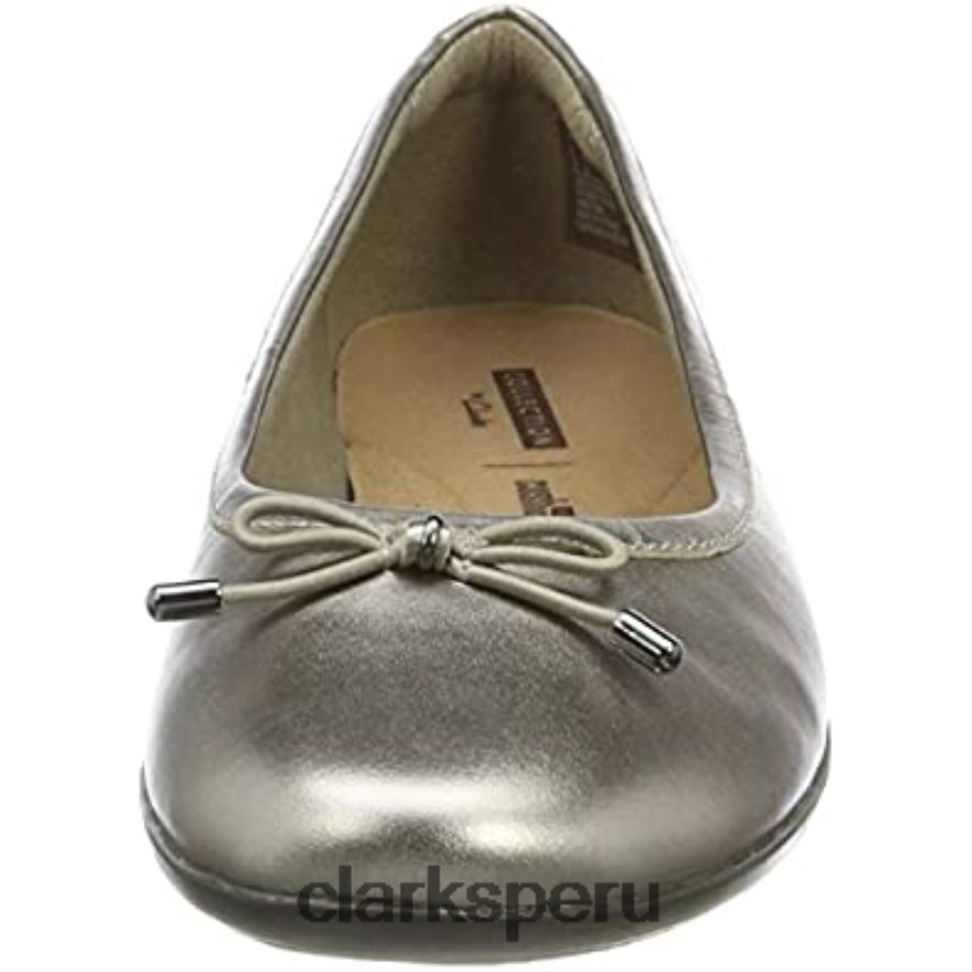 Bailarinas clarks beige pewter Gracelblu de mujer mujer Clarks 40N4LX2777 peltre beige