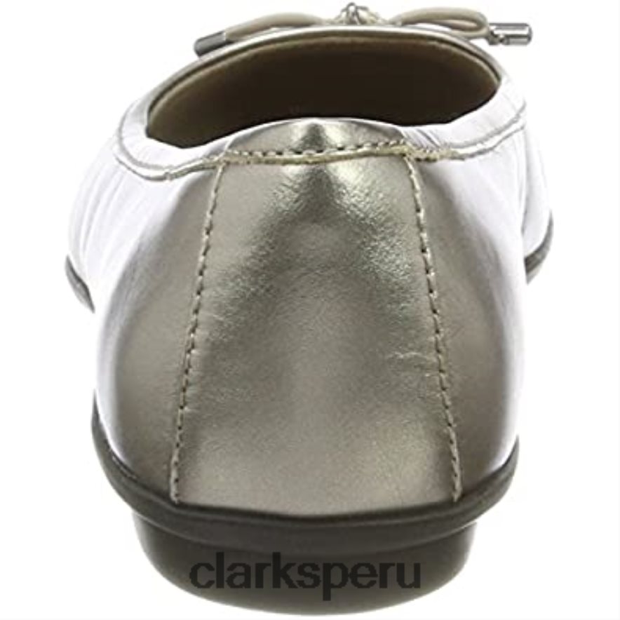 Bailarinas clarks beige pewter Gracelblu de mujer mujer Clarks 40N4LX2777 peltre beige