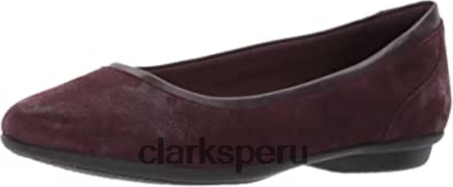 Clarks Gracelmara plana berenjena para mujer. mujer Clarks 40N4LX1318 berenjena