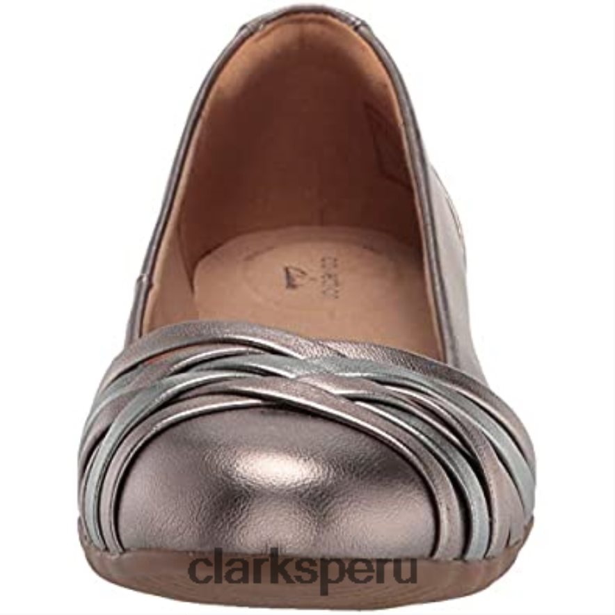Clarks mujer sara clover bailarinas metalizadas combi sintética mujer Clarks 40N4LX2442