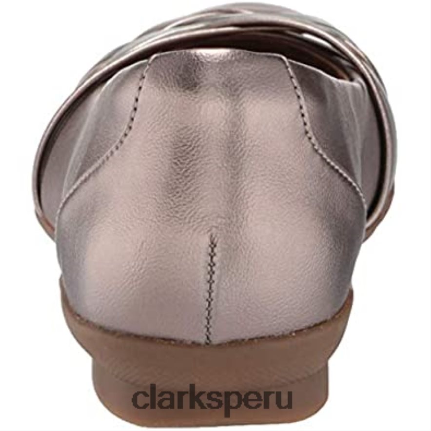 Clarks mujer sara clover bailarinas metalizadas combi sintética mujer Clarks 40N4LX2442
