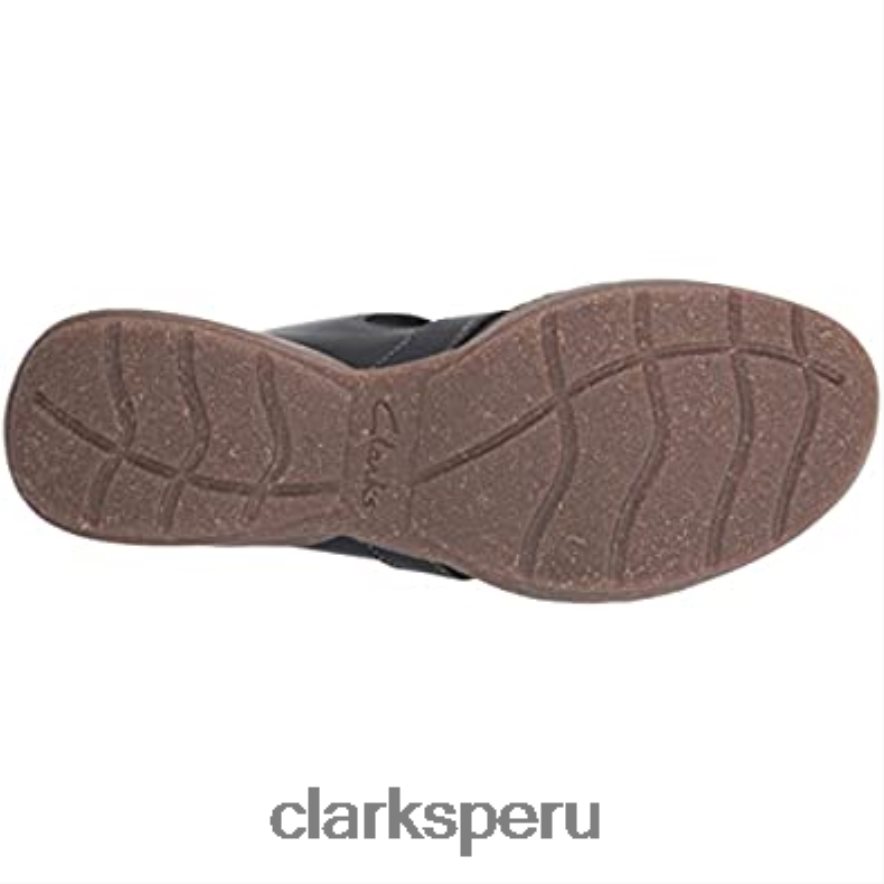 Merceditas Clarks Roseville Step para mujer de piel azul marino mujer Clarks 40N4LX2858 cuero azul marino
