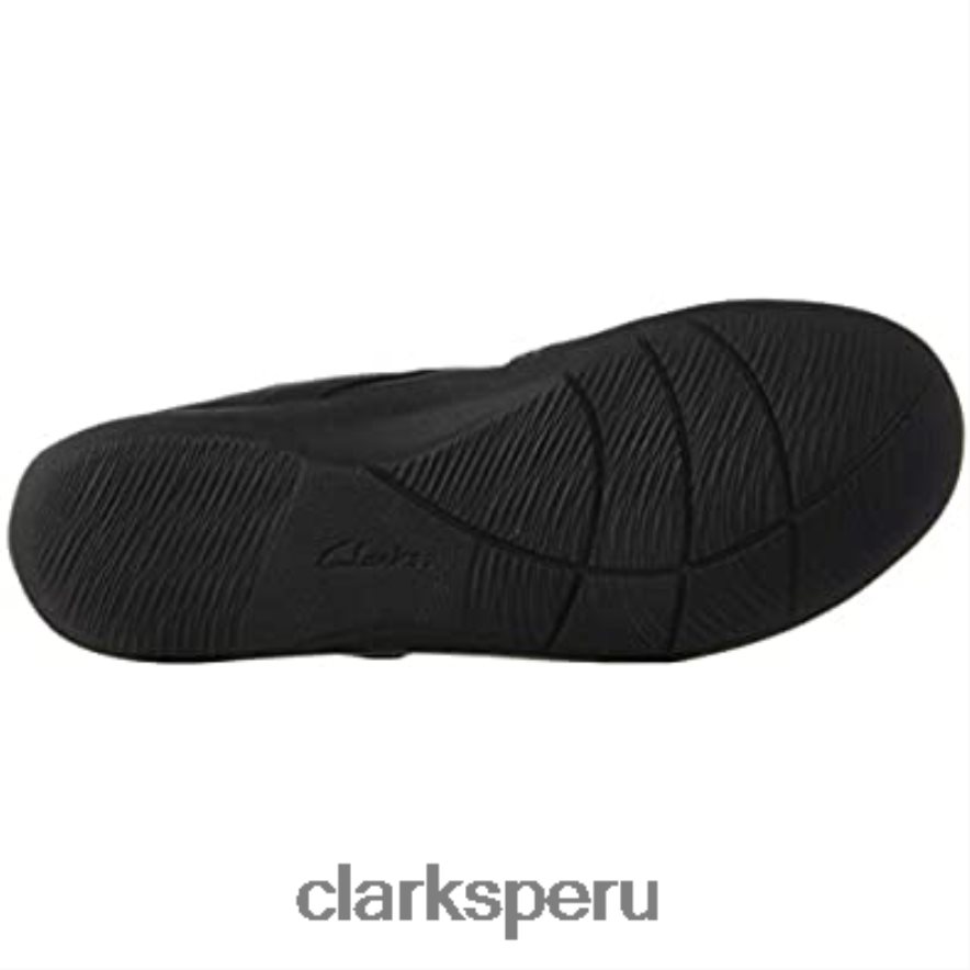 Merceditas Clarks Sillian Bella para mujer, color negro plano mujer Clarks 40N4LX1218 negro