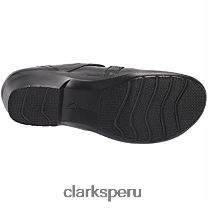Merceditas clarks angie bell de mujer de piel negra mujer Clarks 40N4LX1995 cuero negro