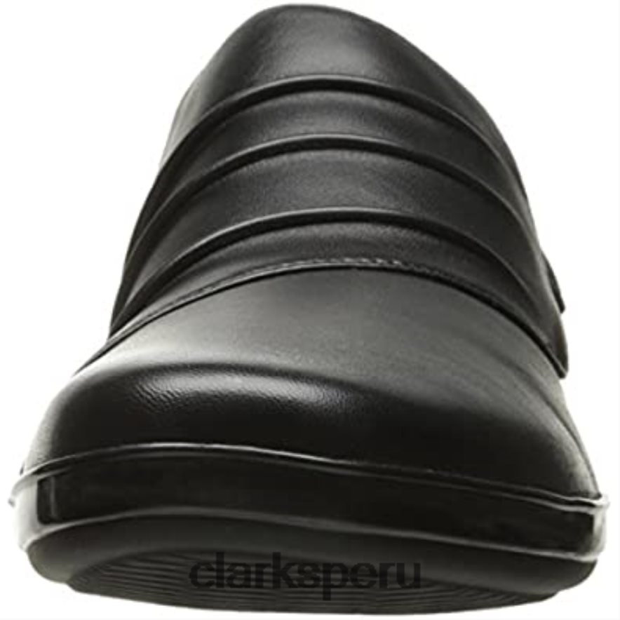 Zapatos planos clarks everlay iris de mujer de cuero negro mujer Clarks 40N4LX2795 cuero negro