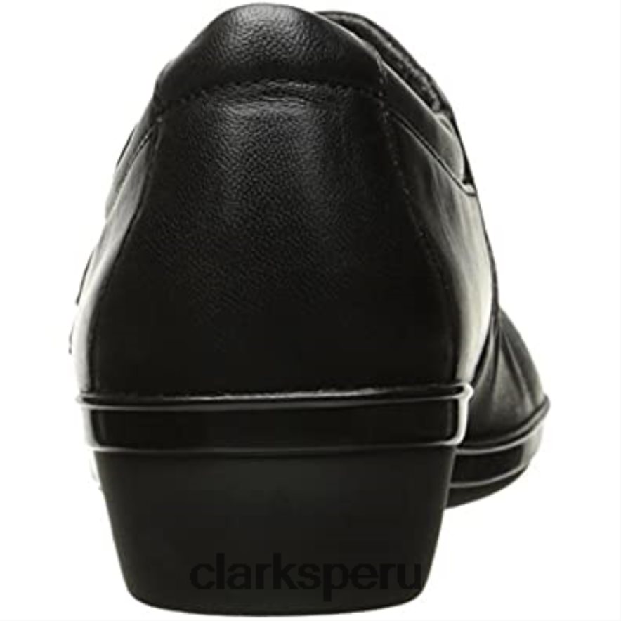 Zapatos planos clarks everlay iris de mujer de cuero negro mujer Clarks 40N4LX2795 cuero negro