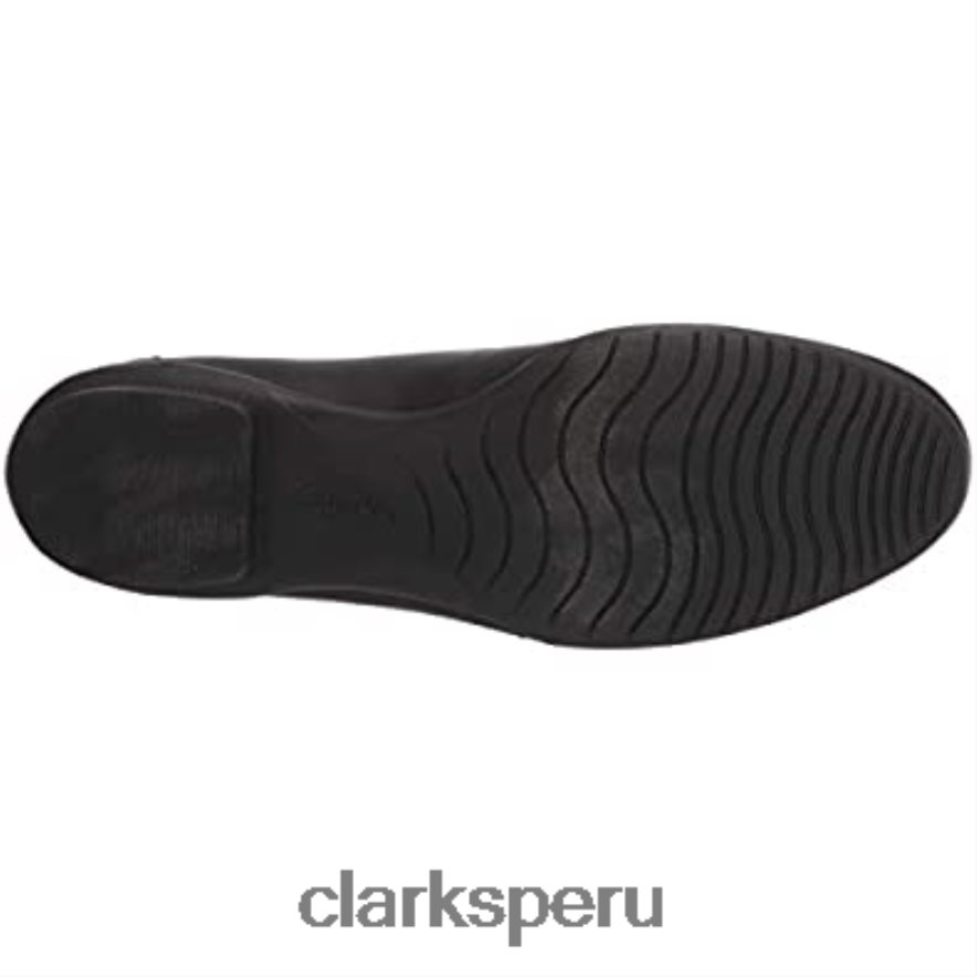 bailarina baja sara wil mujer clarks cuero negro mujer Clarks 40N4LX621 cuero negro