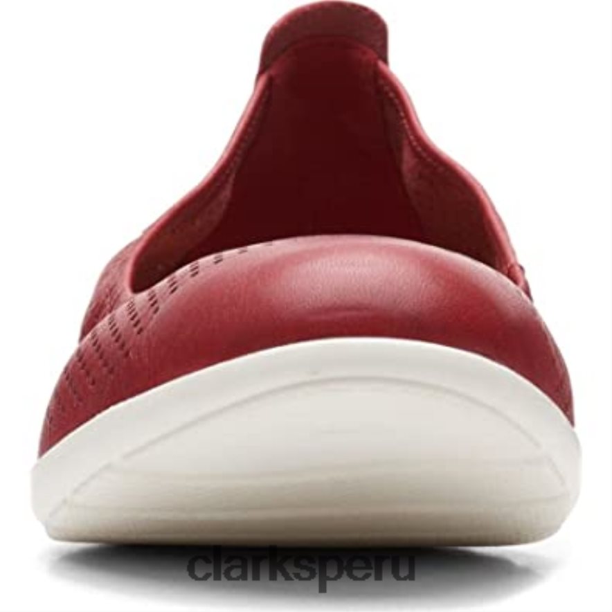 bailarinas clarks jenette easy de frijol rojo para mujer mujer Clarks 40N4LX884