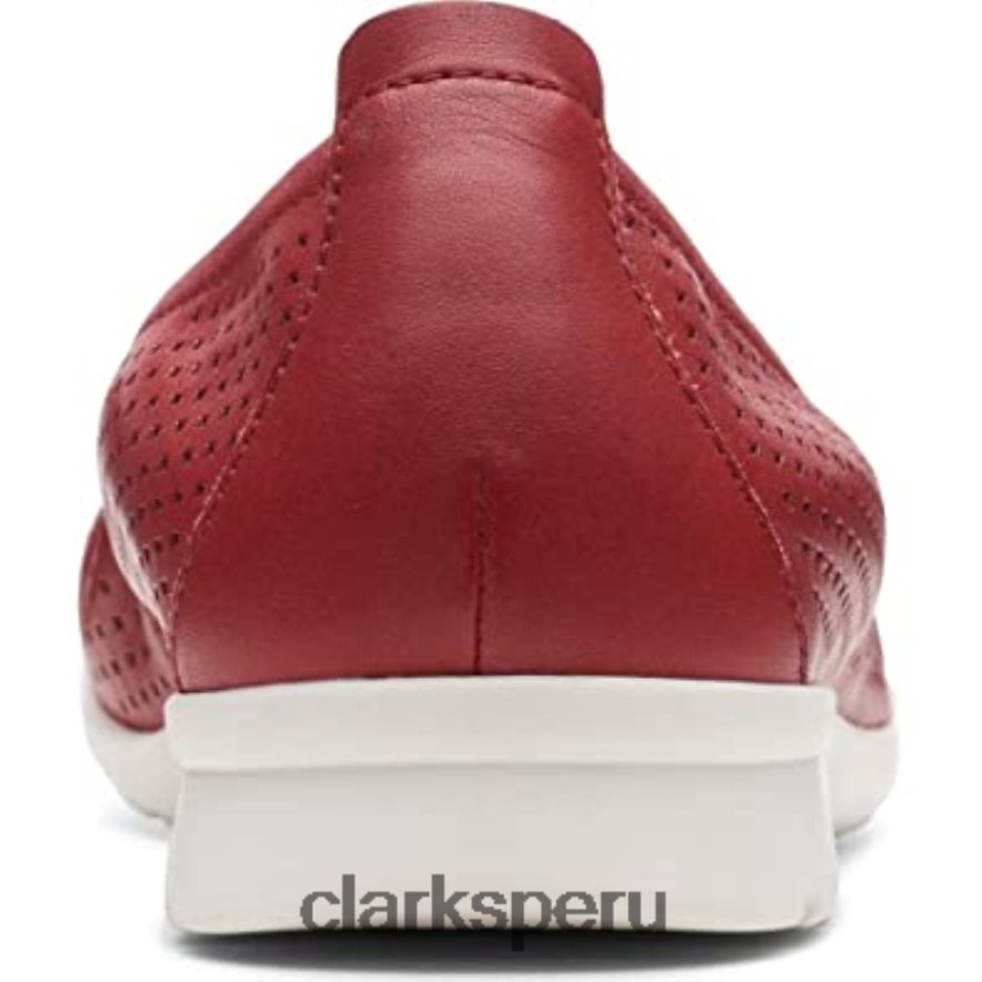 bailarinas clarks jenette easy de frijol rojo para mujer mujer Clarks 40N4LX884