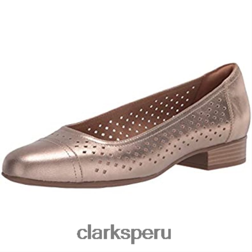 bailarinas clarks juliet cedar de mujer de piel metalizada mujer Clarks 40N4LX2951 cuero metalizado