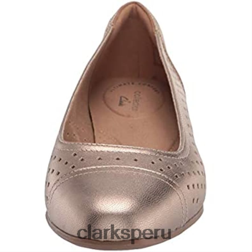 bailarinas clarks juliet cedar de mujer de piel metalizada mujer Clarks 40N4LX2951 cuero metalizado
