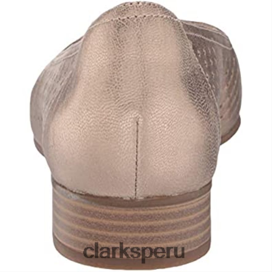 bailarinas clarks juliet cedar de mujer de piel metalizada mujer Clarks 40N4LX2951 cuero metalizado