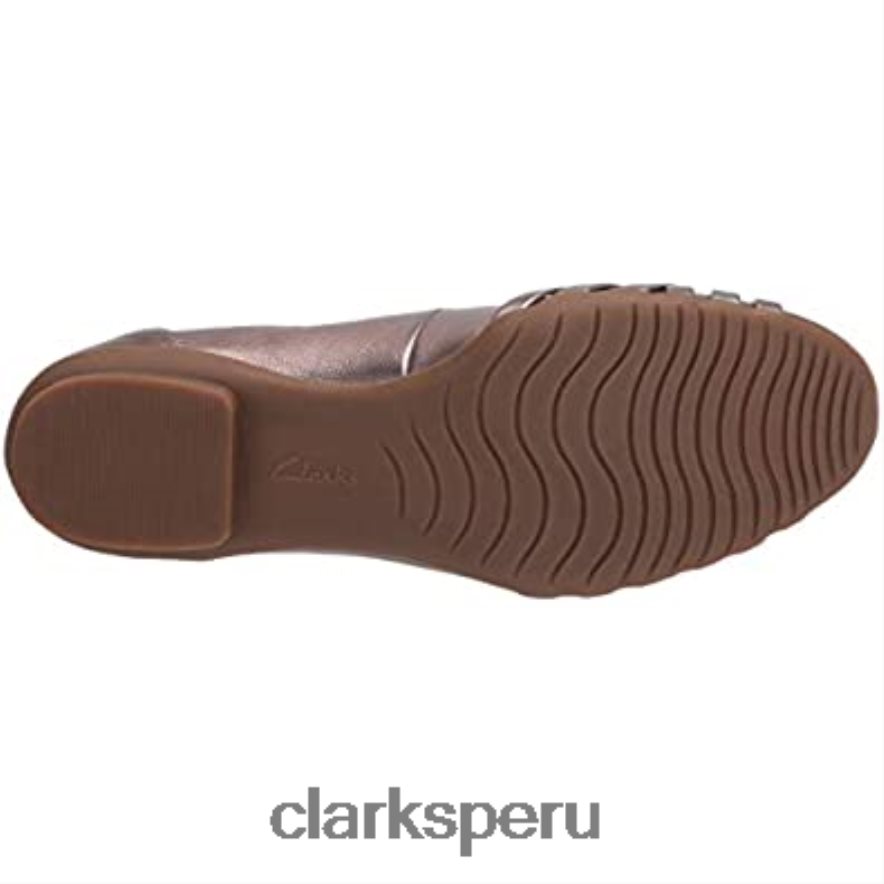 bailarinas sara clover metalizadas combi sintéticas para mujer clarks mujer Clarks 40N4LX2444