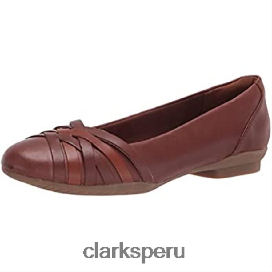 bailarinas sara clover mujer caoba ny piel combi clarks mujer Clarks 40N4LX1886