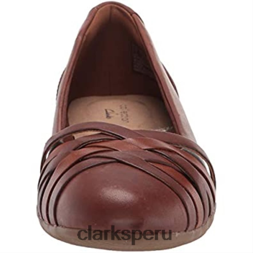 bailarinas sara clover mujer caoba ny piel combi clarks mujer Clarks 40N4LX1886