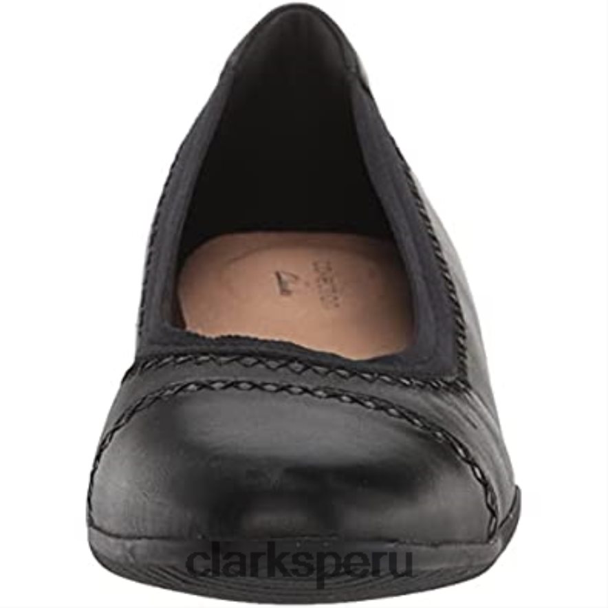 bailarinas sara de mujer de piel negra clarks de piel negra mujer Clarks 40N4LX460 cuero negro