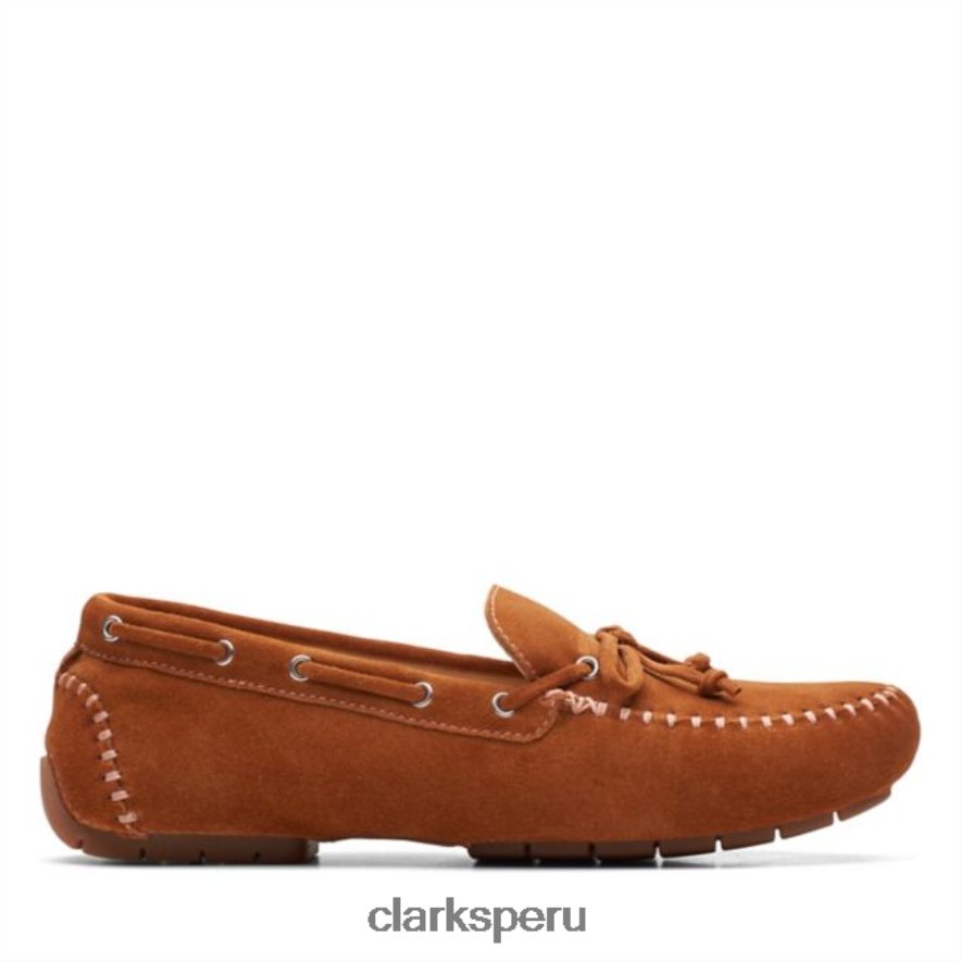 c mocc tie ante marrón claro clarks ante marrón mujer Clarks 40N4LX6543 gamuza color canela