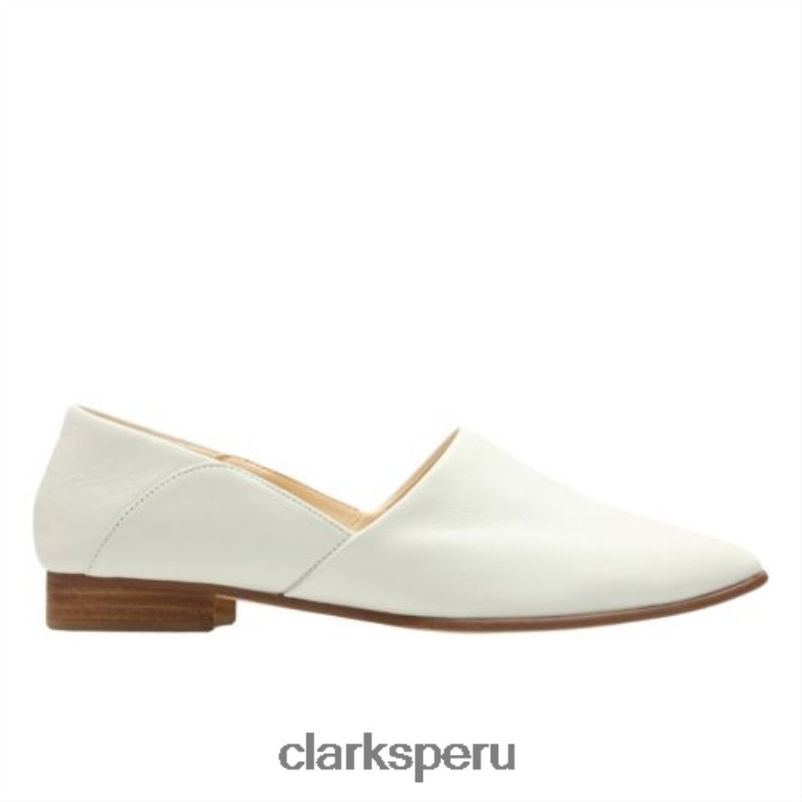 clarks cuero blanco tono puro mujer Clarks 40N4LX4263 cuero blanco