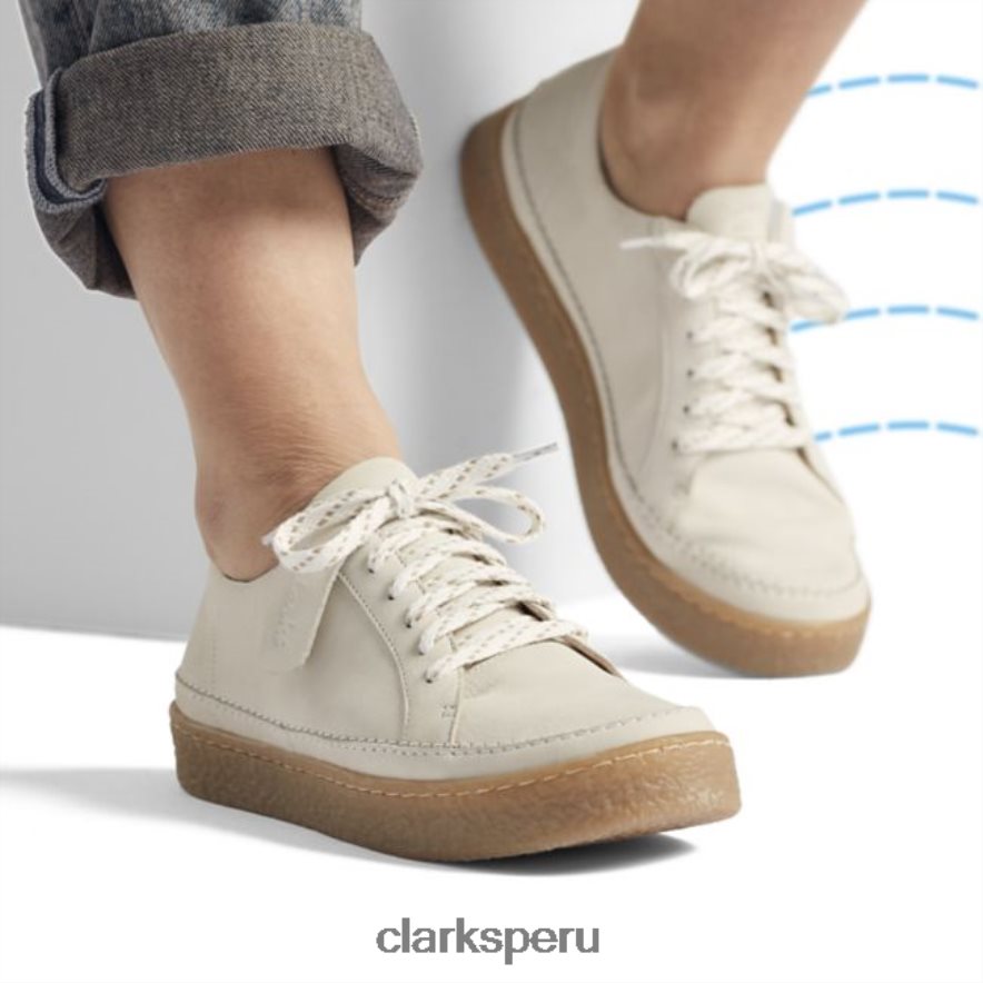 encaje de barleigh cuero blanco clarks de cuero blanco mujer Clarks 40N4LX5990 cuero blanco