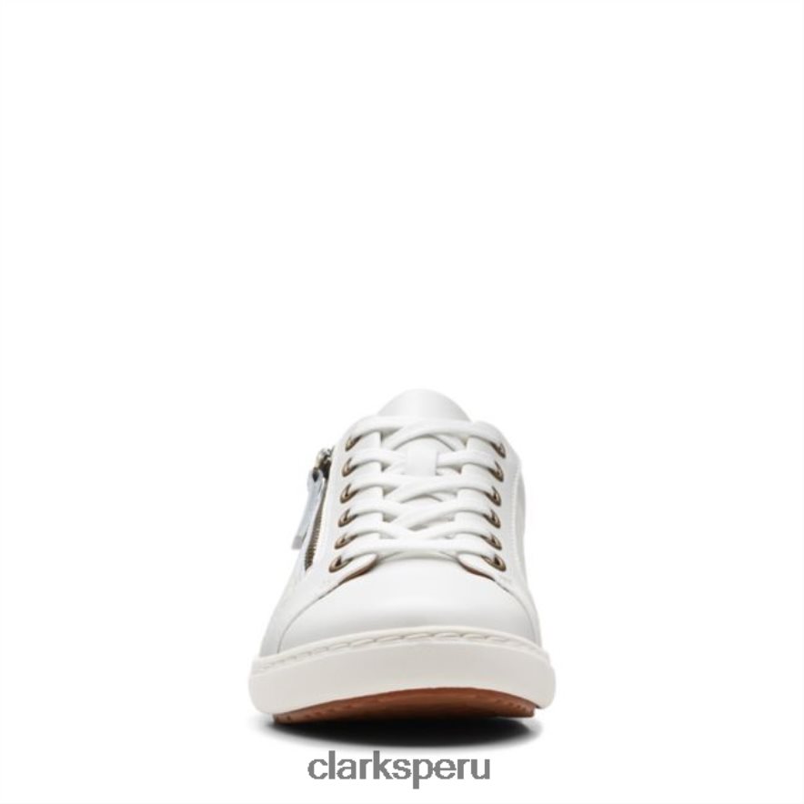 nalle encaje cuero blanco clarks cuero blanco mujer Clarks 40N4LX5103 cuero blanco