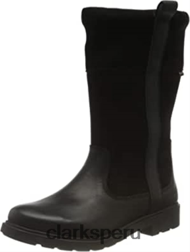 Bota chelsea astrolhi gtx k de niña de piel negra clarks niños Clarks 40N4LX1084 cuero negro