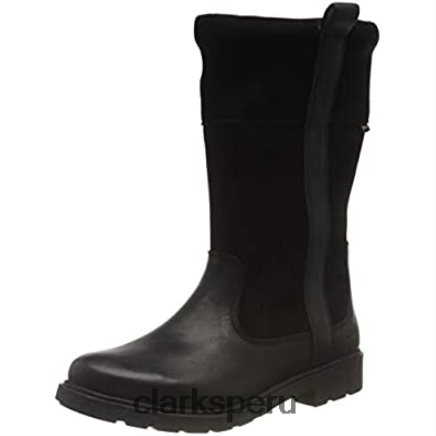 Bota chelsea astrolhi gtx k de niña de piel negra clarks niños Clarks 40N4LX1084 cuero negro