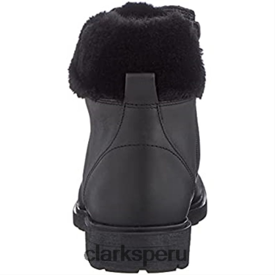 Bota de nieve para niña Clarks Astrol Hiker K de piel negra niños Clarks 40N4LX2571 cuero negro